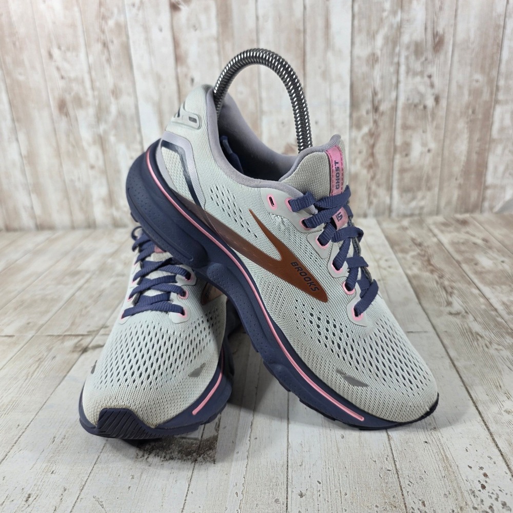 Brooks Ghost 15 Womens Running Shoes Wide D Oyster Pink Alloy Size 5.5 - Picture 8 of 8